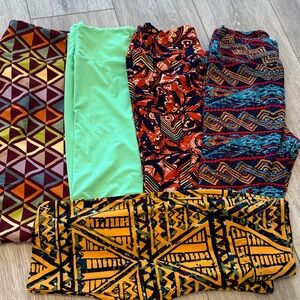 NEW OS Colorful Patterned Leggings Set